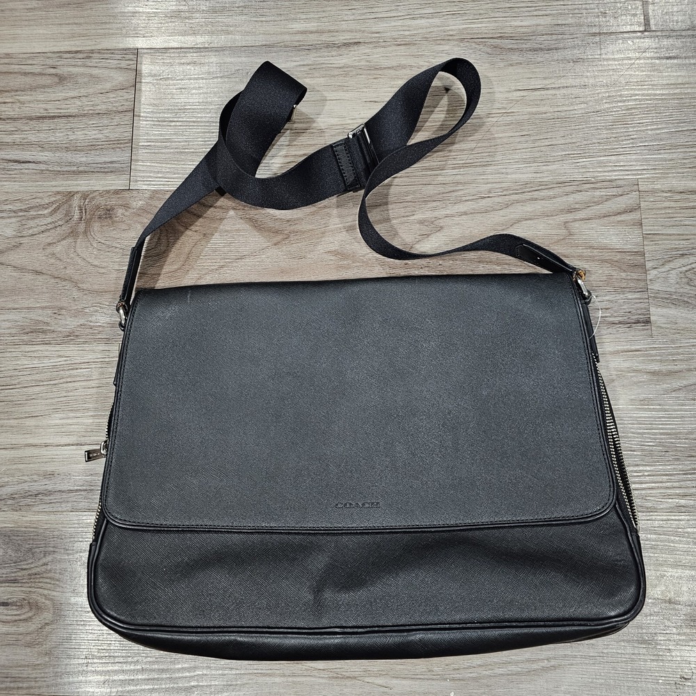 Coach Lexington Saffiano Business Messenger F71263 Black